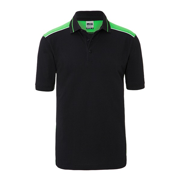 JN 858 - Polo met contrasterende inzetstukken